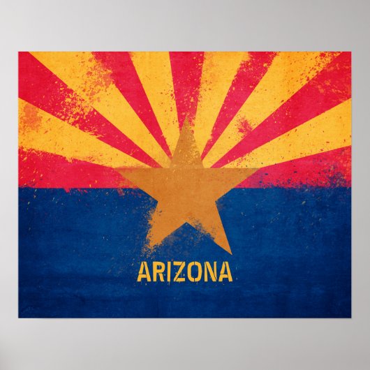 Staatsflagge von Arizona Poster (Vorne)