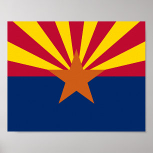 Staatsflagge von Arizona Poster