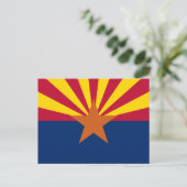 Staatsflagge von Arizona Postkarte (Stehend Vorderseite)
