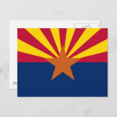 Staatsflagge von Arizona Postkarte (Vorne/Hinten)