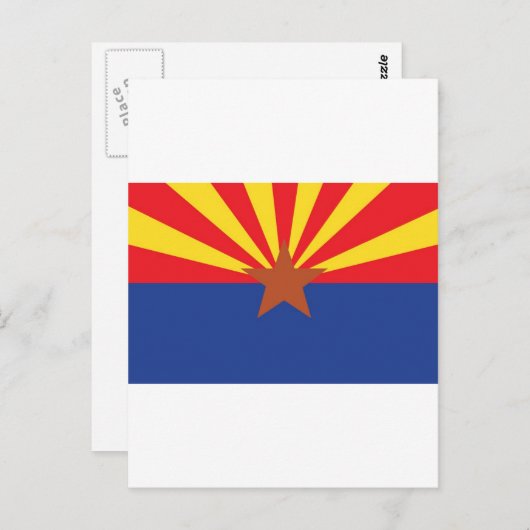 Staatsflagge von Arizona Postkarte (Vorne/Hinten)