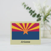 Staatsflagge von Arizona Postkarte (Stehend Vorderseite)