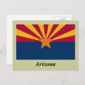Staatsflagge von Arizona Postkarte (Vorne/Hinten)