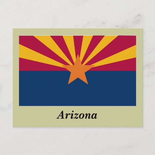 Staatsflagge von Arizona Postkarte (Vorderseite)