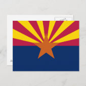 Staatsflagge von Arizona Postkarte (Vorne/Hinten)
