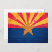 Staatsflagge von Arizona Postkarte (Vorne/Hinten)