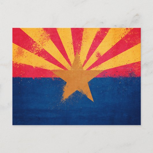 Staatsflagge von Arizona Postkarte (Vorderseite)