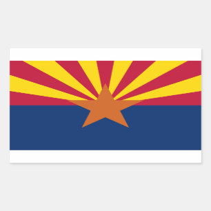 Staatsflagge von Arizona Rechteckiger Aufkleber