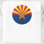 Staatsflagge von Arizona Runder Aufkleber (Tasche)