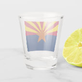 Staatsflagge von Arizona Schnapsglas (Rückseite)