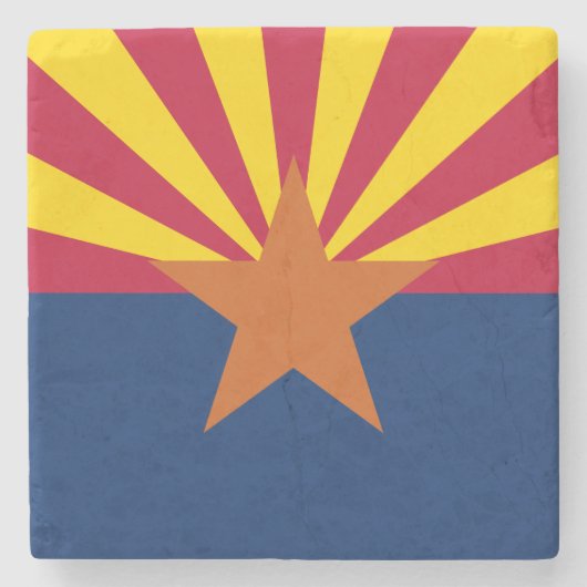 Staatsflagge von Arizona Steinuntersetzer (Vorderseite)