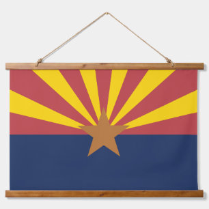 Staatsflagge von Arizona Wandteppich Mit Holzrahmen