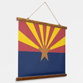 Staatsflagge von Arizona Wandteppich Mit Holzrahmen (Gewinkelt)