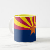 Staatsflagge von Arizona Zweifarbige Tasse (Vorderseite Links)