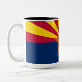 Staatsflagge von Arizona Zweifarbige Tasse (Links)