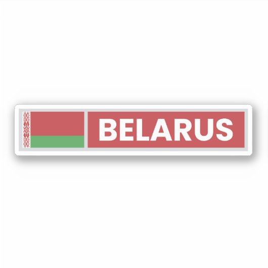 Staatsflagge von Belarus Aufkleber (Vorderseite)