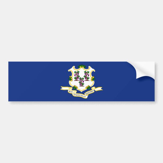 Staatsflagge von Connecticut Autoaufkleber (Vorne)