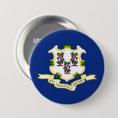 Staatsflagge von Connecticut Button (Vorne & Hinten)