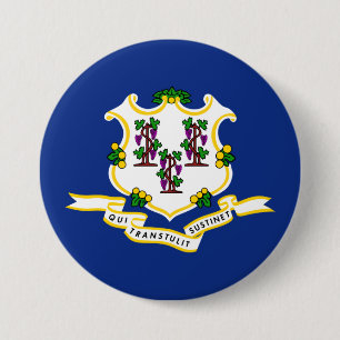 Staatsflagge von Connecticut Button