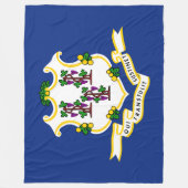 Staatsflagge von Connecticut Fleecedecke (Vorderseite)