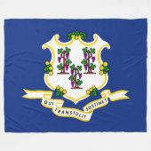 Staatsflagge von Connecticut Fleecedecke (Vorderseite (Horizontal))