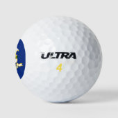 Staatsflagge von Connecticut Golfball (Logo)