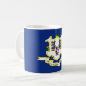 Staatsflagge von Connecticut Kaffeetasse (Vorderseite Links)