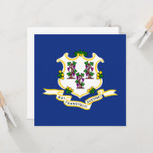 Staatsflagge von Connecticut Karte (Vorderseite/Rückseite Beispiel)