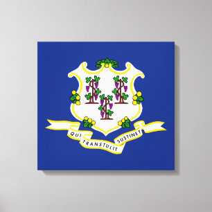 Staatsflagge von Connecticut Leinwanddruck