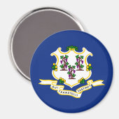 Staatsflagge von Connecticut Magnet (Vorderseite/Rückseite)