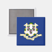 Staatsflagge von Connecticut Magnet (Vorderseite/Rückseite)