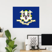 Staatsflagge von Connecticut Poster (Heimbüro)