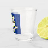 Staatsflagge von Connecticut Schnapsglas (Rechts)