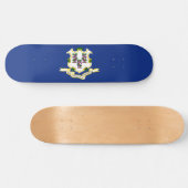 Staatsflagge von Connecticut Skateboard (Horizontal)