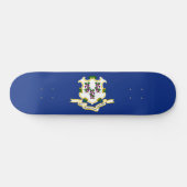 Staatsflagge von Connecticut Skateboard (Horizontal)