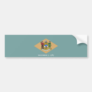 Staatsflagge von Delaware (DE, USA) Autoaufkleber
