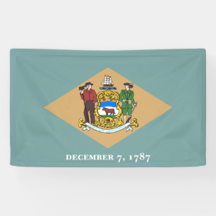 Staatsflagge von Delaware (DE, USA) Banner