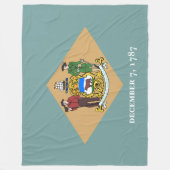 Staatsflagge von Delaware (DE, USA) Fleecedecke (Vorderseite)