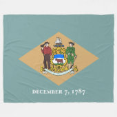 Staatsflagge von Delaware (DE, USA) Fleecedecke (Vorderseite (Horizontal))