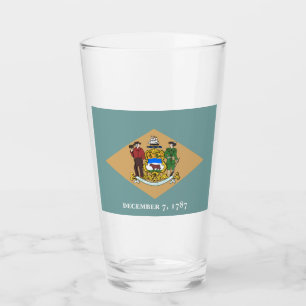 Staatsflagge von Delaware (DE, USA) Glas