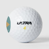 Staatsflagge von Delaware (DE, USA) Golfball (Logo)