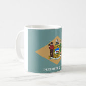 Staatsflagge von Delaware (DE, USA) Kaffeetasse (Vorderseite Links)