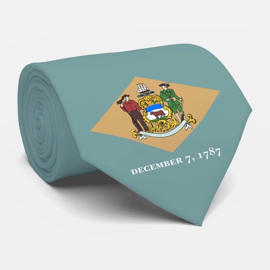 Staatsflagge von Delaware (DE, USA) Krawatte (Gerollt)