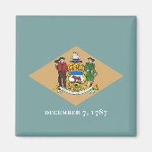 Staatsflagge von Delaware (DE, USA) Magnet (Vorne)