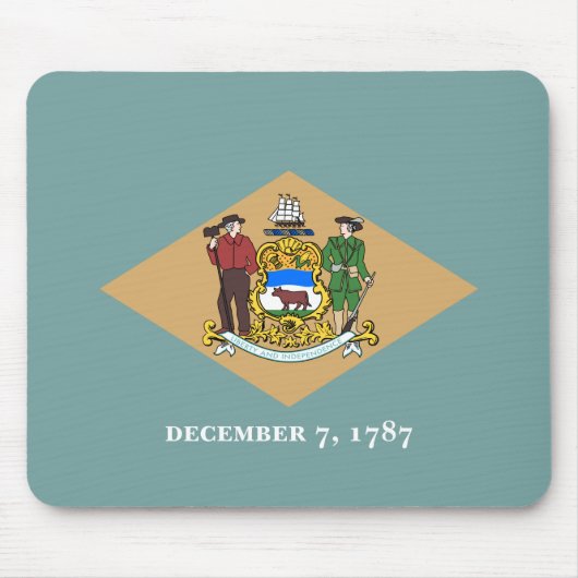 Staatsflagge von Delaware (DE, USA) Mousepad (Vorne)