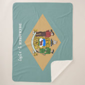 Staatsflagge von Delaware (DE, USA) Sherpadecke (Vorderseite)
