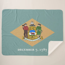 Staatsflagge von Delaware (DE, USA) Sherpadecke