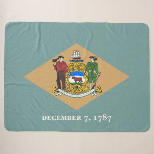 Staatsflagge von Delaware (DE, USA) Sherpadecke