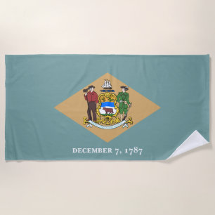 Staatsflagge von Delaware (DE, USA) Strandtuch