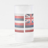 Staatsflagge von Hawaii Mattglas Bierglas (Mittel)